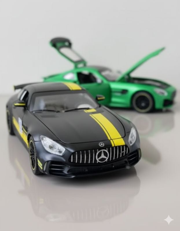 1:24 Mercedes Benz AMG GTR Diecast Car Model spraying Pull Back Toy (CZ30AD)