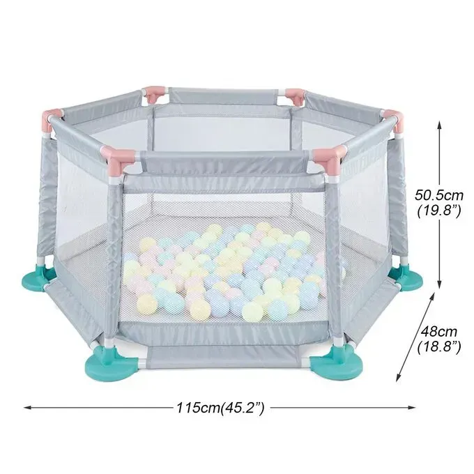 Toddler Safety Baby Fence With 10 Pcs Ocean Ball hexagonal playpen Play and Fun with secure KT(2019-5)