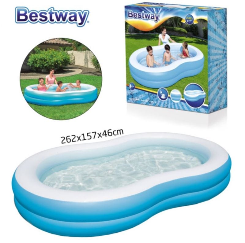 Family Big Pool Fish Shape Lagoon Bestway High quality Inflatable Pool Summer Water Party Gift TM(54117)