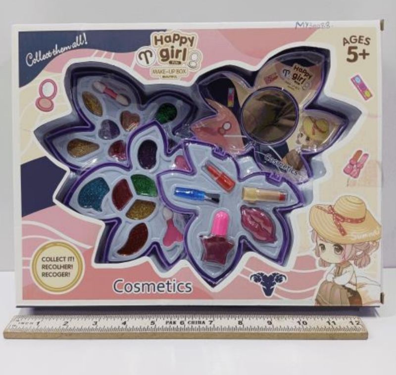 Big 4 Layer Happy Girl themed cosmetics make-up box 30 Pcs designed for children aged 5 and up KT (MY30088-D240)