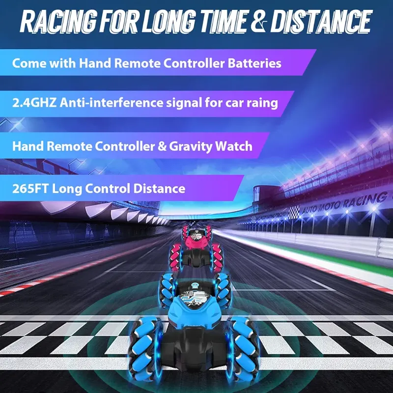 Drift 2in1 Remote & Gesture Sensing RC Stunt Car 2.4GHz 4WD