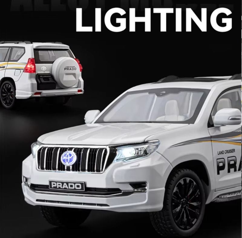 1:18 scale Toyota Land Cruiser Prado 4x4 die-cast metal toy vehicle Realistic Details Heavg Weight TM (CZ806A)