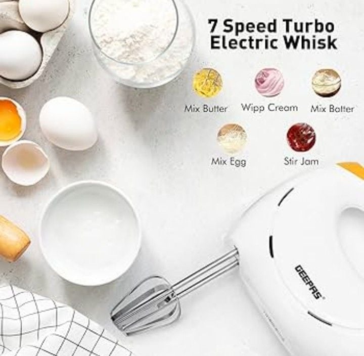 Imported Electric Hand mixer 150W 7speed 2xBeater 2x dough