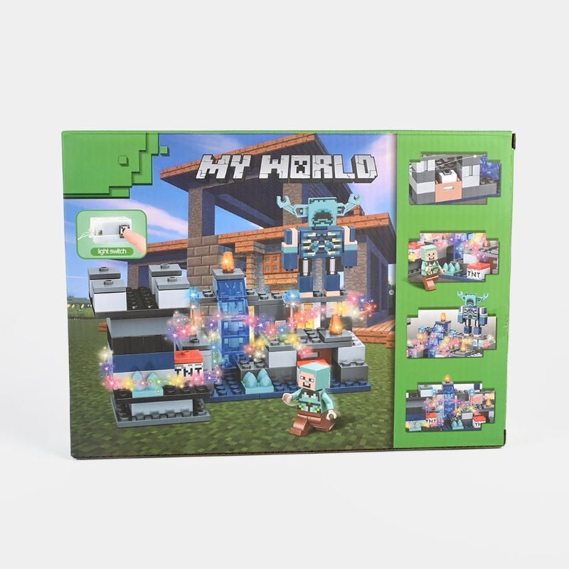 Minecraft My World Building Block Lego Compatible 132+ pieces and Minecraft Figures KT (44129)