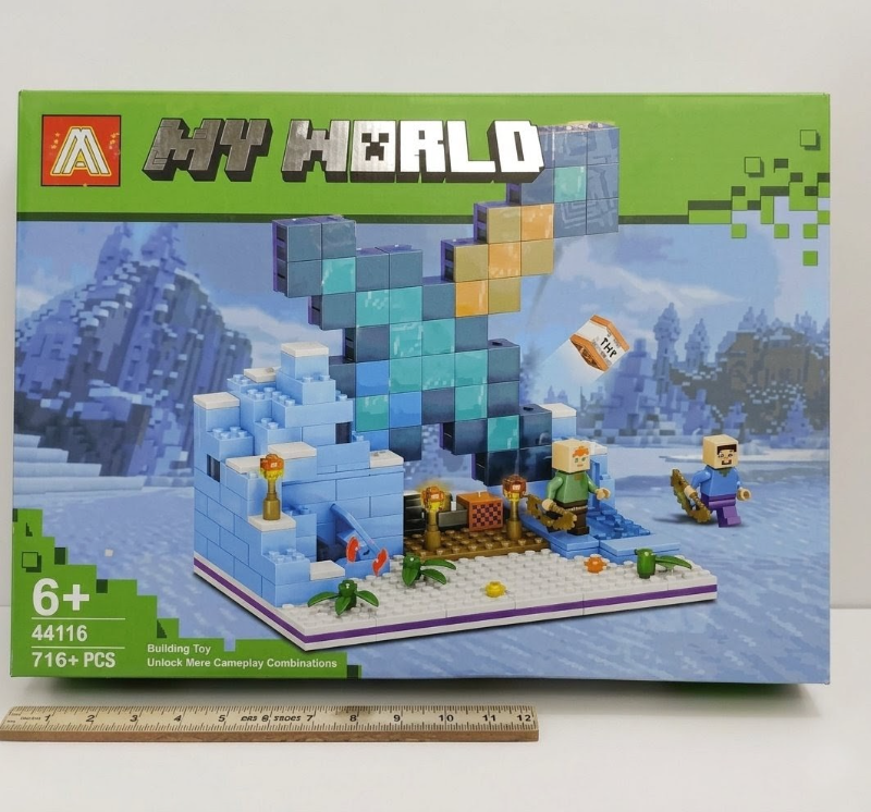 Minecraft My World Frozen Building Block Lego Compatible 716+ pieces and Minecraft Figures KT (44116)
