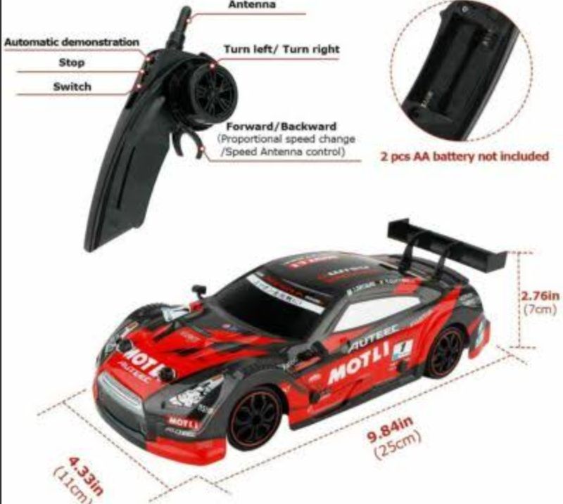 2.4G Drift RC 1:24 High Speed 20km/h Powerful sport car model (8601)