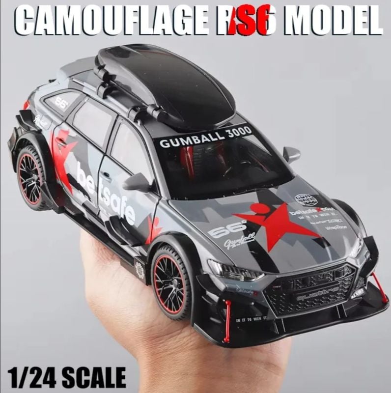1:24 Diecast Audi RS6 Avant Openable all sides sound light KT TM(1900-282)