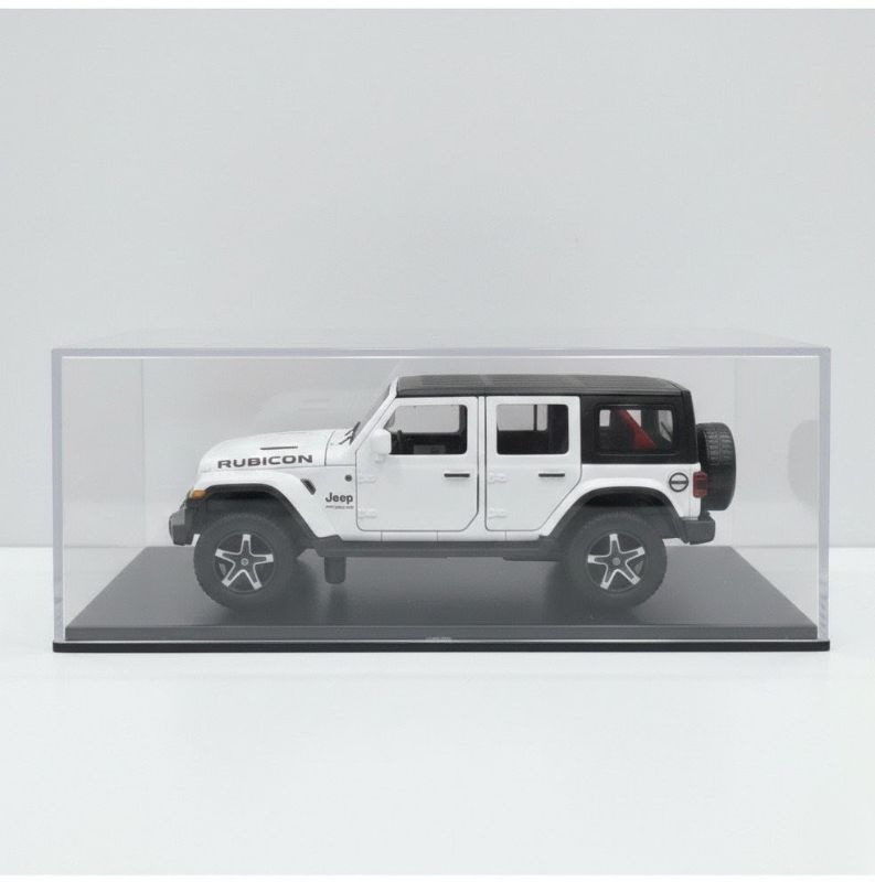 1:32 Rubicon Jeep With Acrylic display case diecast open doors Realistic details (F21003)