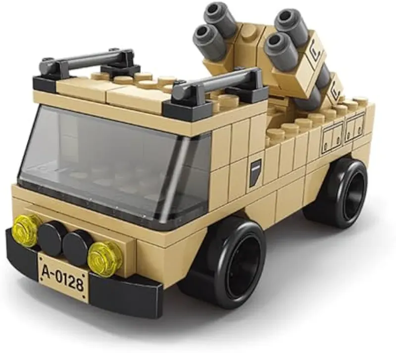 6-in-1 Military Tank Building Block Set Toys | STEAM Kit for Kids | Build Military Vehicles & Transporters (1000+ Pcs) | Birthday Gift for Boys & Girls KT (K8978-3)