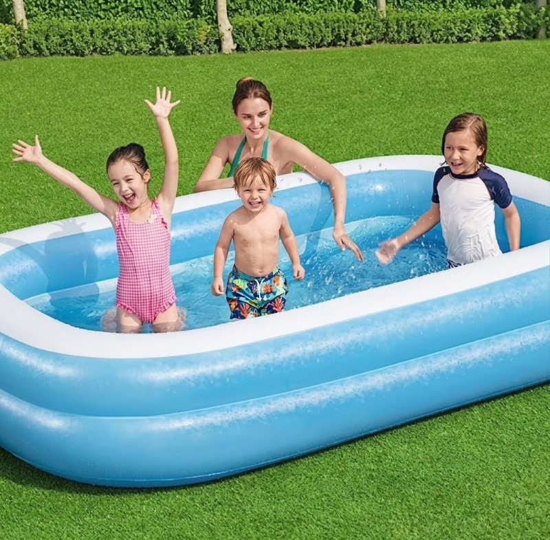 Family Big Pool Rectangular Bestway brand High quality Inflatable Pool TM(54006)