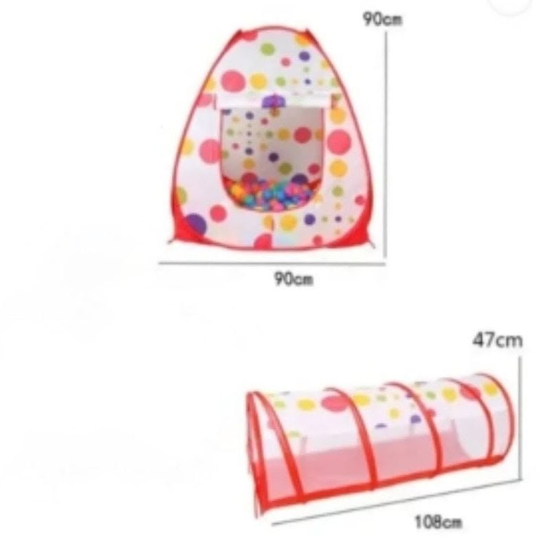 2-in-1 children's play pop-up tent house with 50 balls (LF313)