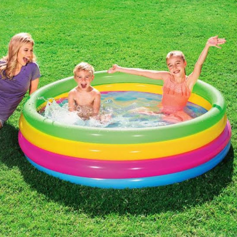 Big High Height Comfort Floor 4 Ring Swimming Pool Inflatable Pool for Kids 3 kids space Durable Pvc Quality Not Fade in Sun TM(51103)