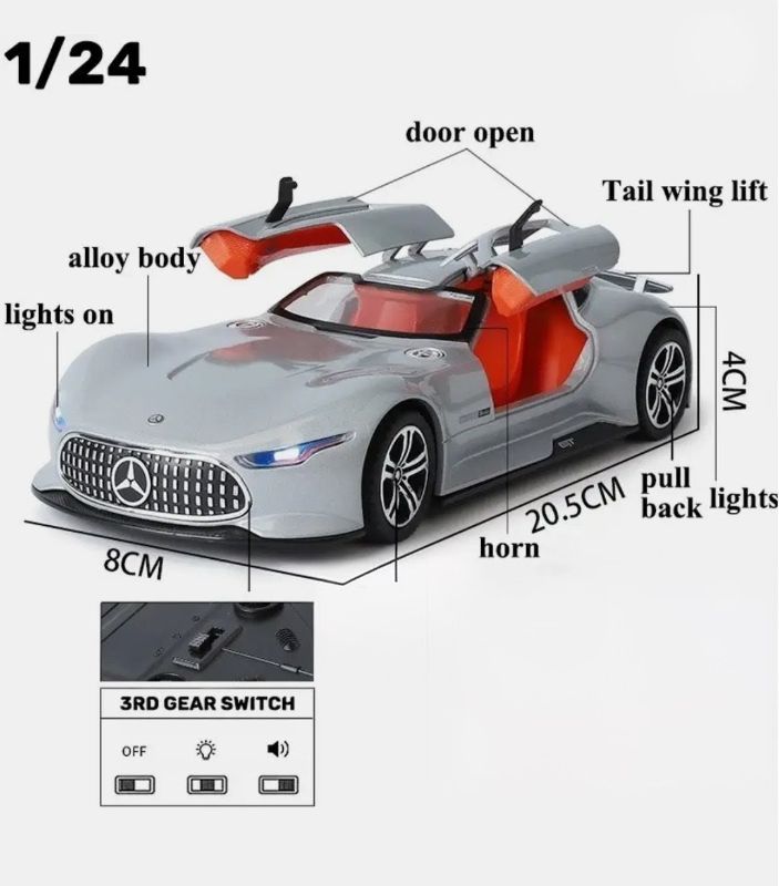 1:24 Mercedes-Benz Vision AMG GT Ingenuity Die-Cast Zinc Alloy (K5SK24N-P)