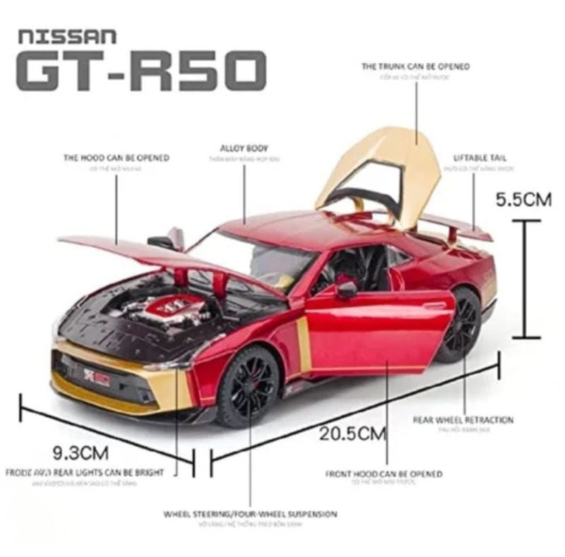 1:24 Diecast Nissan GT-R50 by Italdesign model car toy (DC24242)