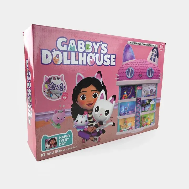 Gabby's Dollhouse Perfect Dollhouse Playset with Character Figures, Cat-Themed Rooms & Accessories TM(111-176A )