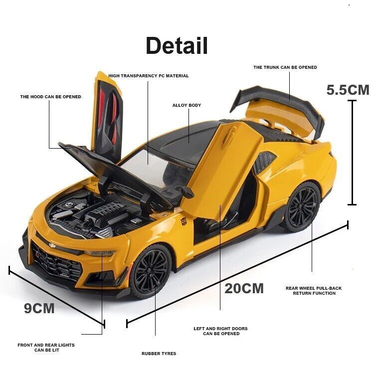 1:24 scale Chevrolet Camaro Diecast sound light (CZ126A)