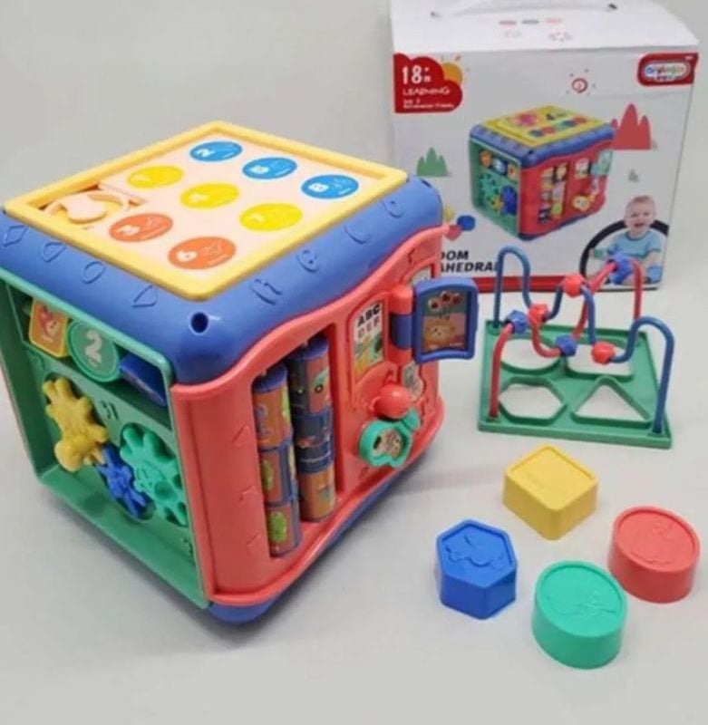 Multi function Wisdom Hexahedral 7in1 educational toy designed for toddlers Musical KT (668-176)