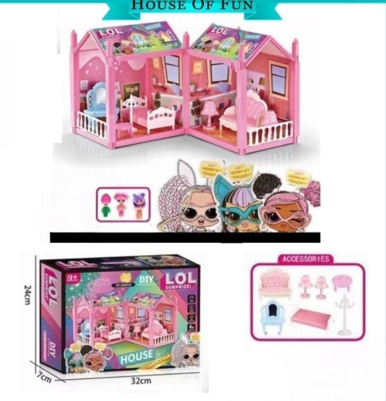 Premium LOL Surprise DIY House Playset Girls Favourite Dolls Character Premium quality KT (BB030)