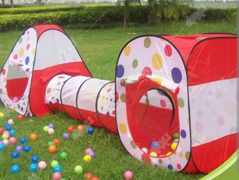 3-in-1 Kids Play Pop-up Tunnel Tent Playhouse (LF312)