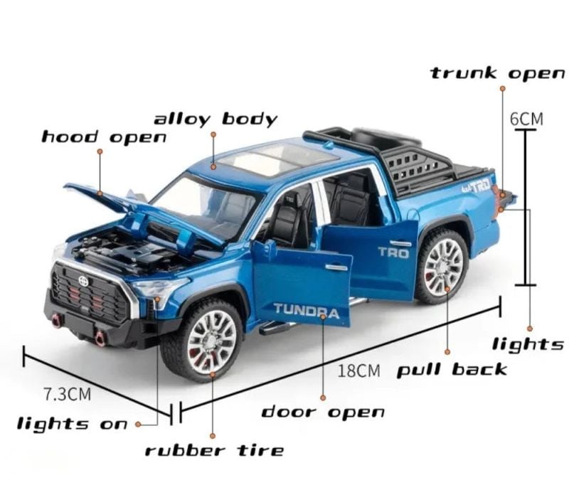 1:24 Toyota Tundra Diecast model car (5SKD24N-O)