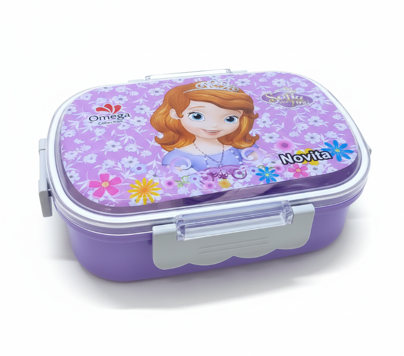 Lunch Box Disney Sofia the First themed Novita Omega brand high quality plastic