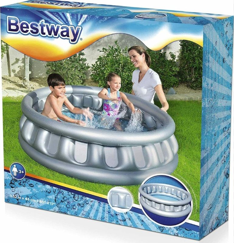 Bestway Swimming Pool, 1.5m Spaceship Above Ground Pool with Patch Repair Kit TM(51080)