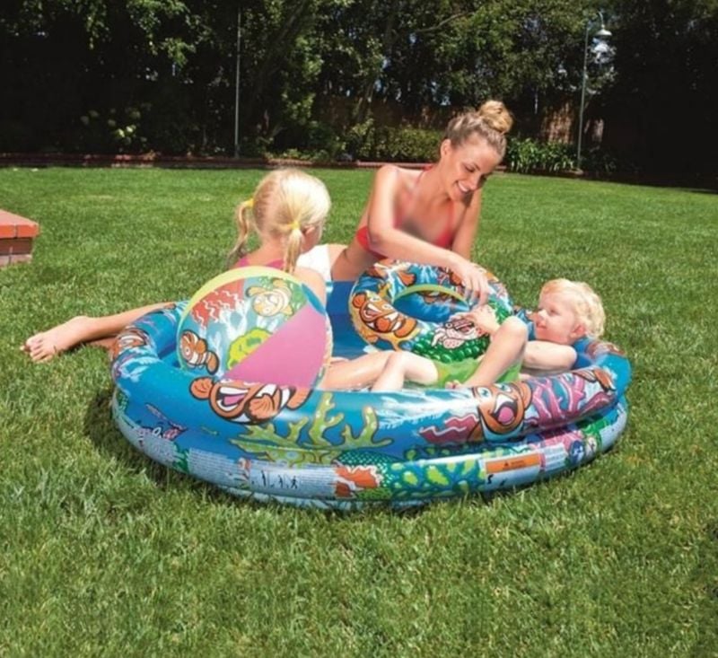3in1 Double Ring Pool Bestway Play Pool Set With Ring Ball 48" x 8 TM(51124)