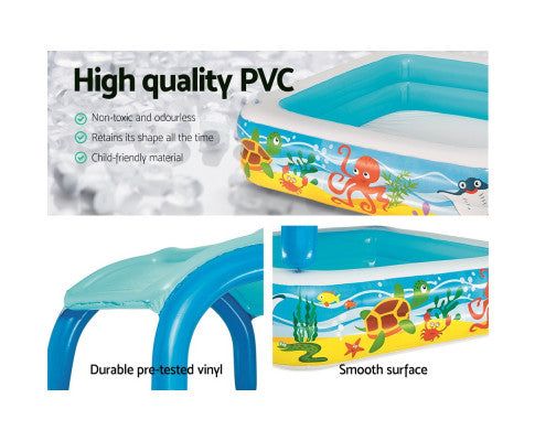 Bestway Canopy Play Pool, an inflatable children's pool designed for outdoor fun with sun protection TM (52192)