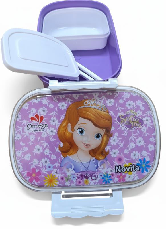 Lunch Box Disney Sofia the First themed Novita Omega brand high quality plastic