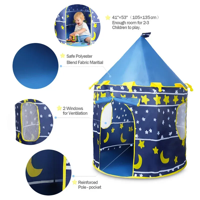 Children Castle Play Tent house Portable and Foldable per piece (GS1211A)