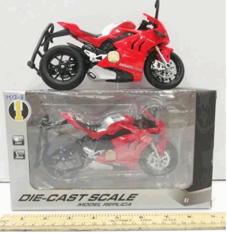 1:12 Ducati Panigale V4 motorcycle diecast sound light (M12-8)