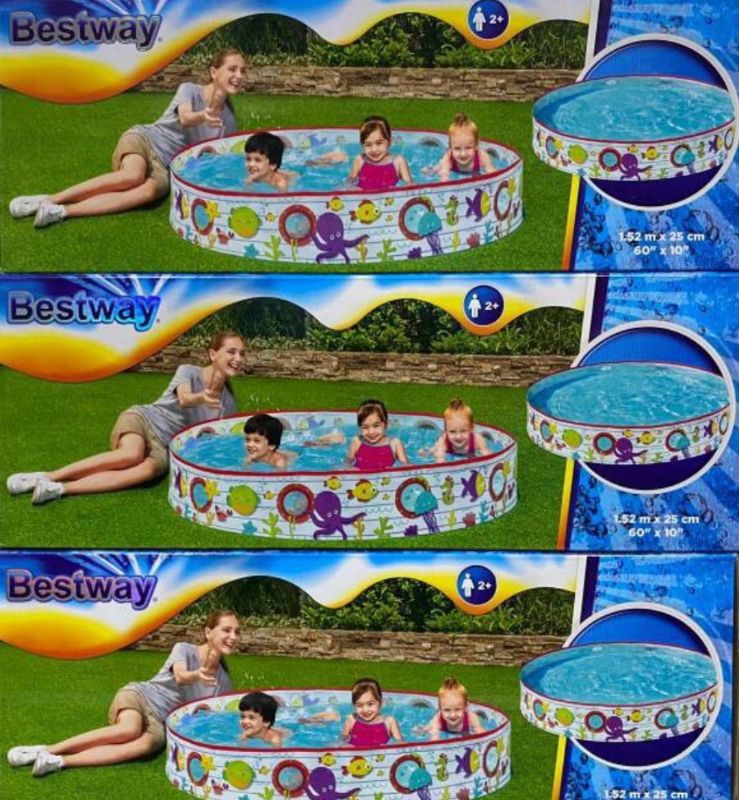 Summer Fill n Fun Kids Paddling Pools Large Size Family Pool No Need Air 0-10 ages swimming pool TM(55029)
