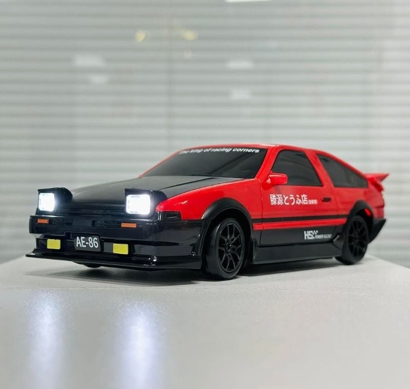 Fastest Toyota AE86 Drift Rc Car 1:24 Scale Real 4WD 2.4G Remote sound light with extra tire KT (D93219)
