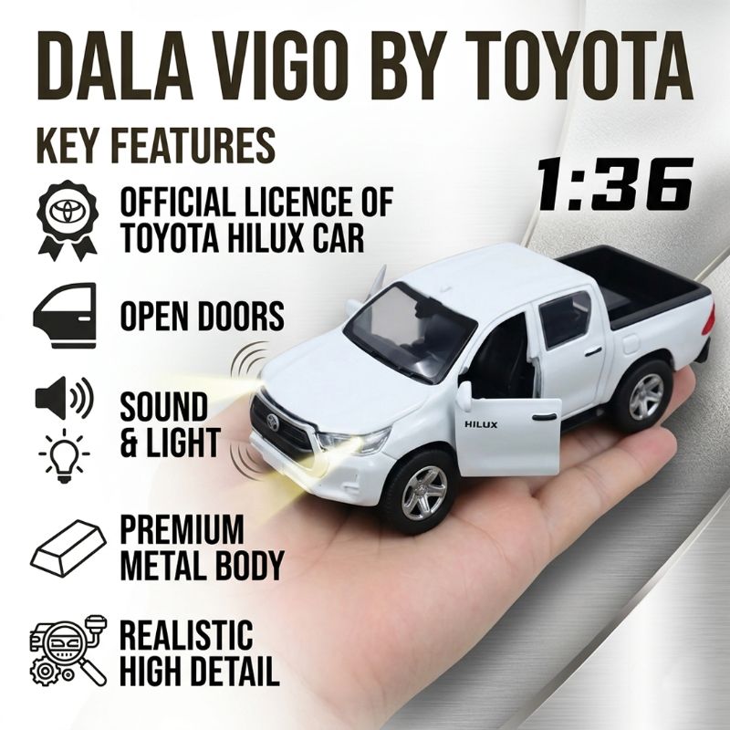 Toyota Hilux Vigo 1:36 Die Cast Model Metal Toy Car
