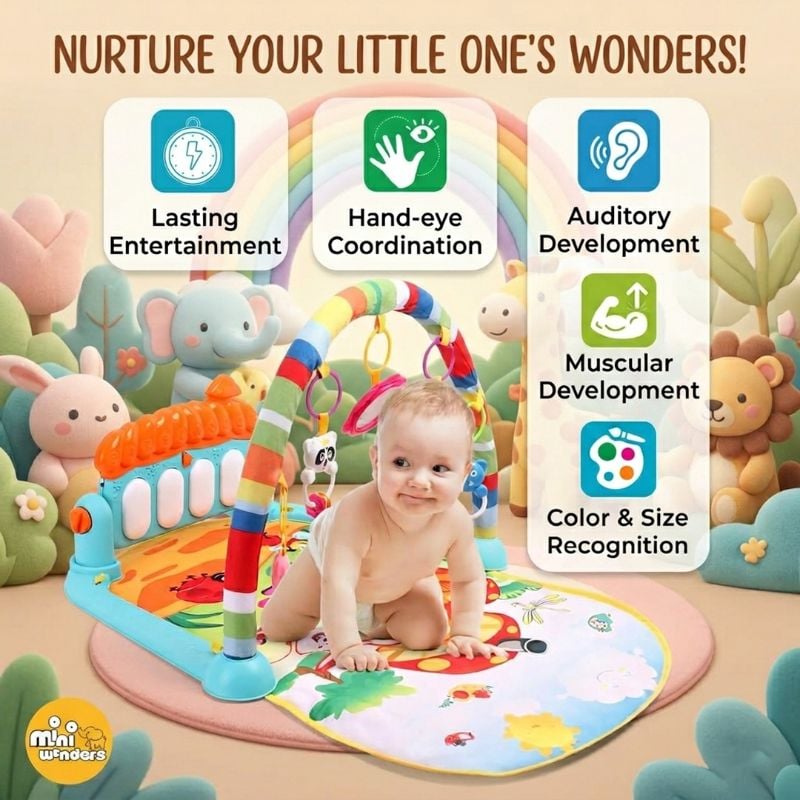 Baby Gym Baby Fitness Piano play mat multi-function KT (518B-06)