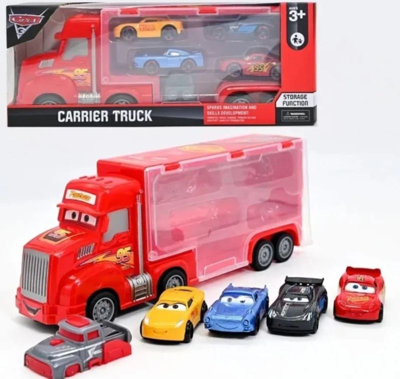 Car Carrier Truck Disney Pixar with metal cars toy set (767-31)
