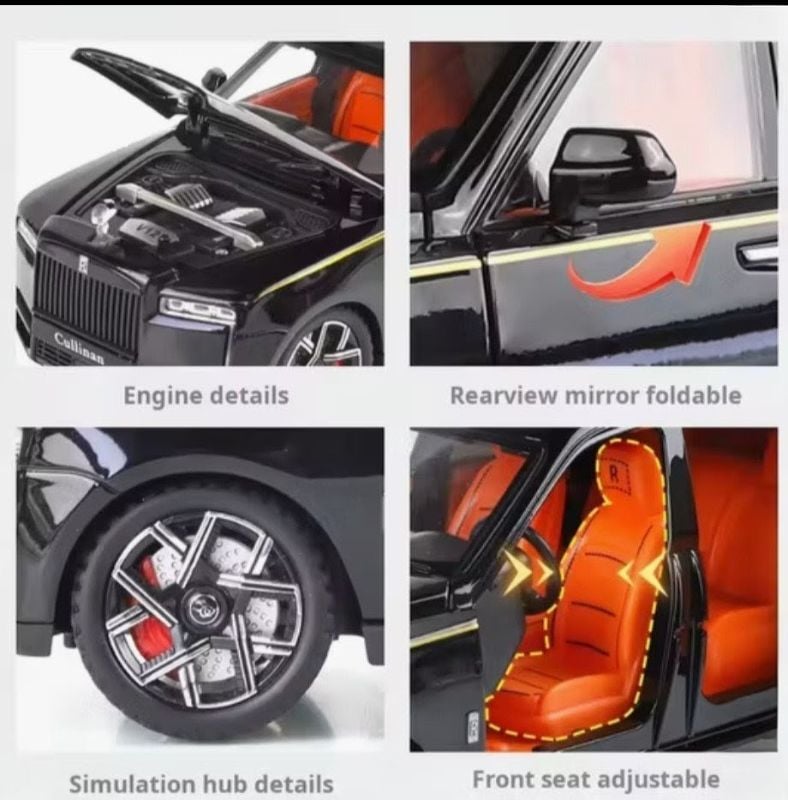 1:24 Rolls-Royce Cullinan SUV Diecast Open Doors sound light (1901-540)
