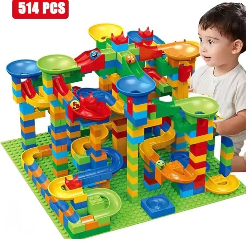 Variable Track Building Blocks Marble Run 514 pcs (066)