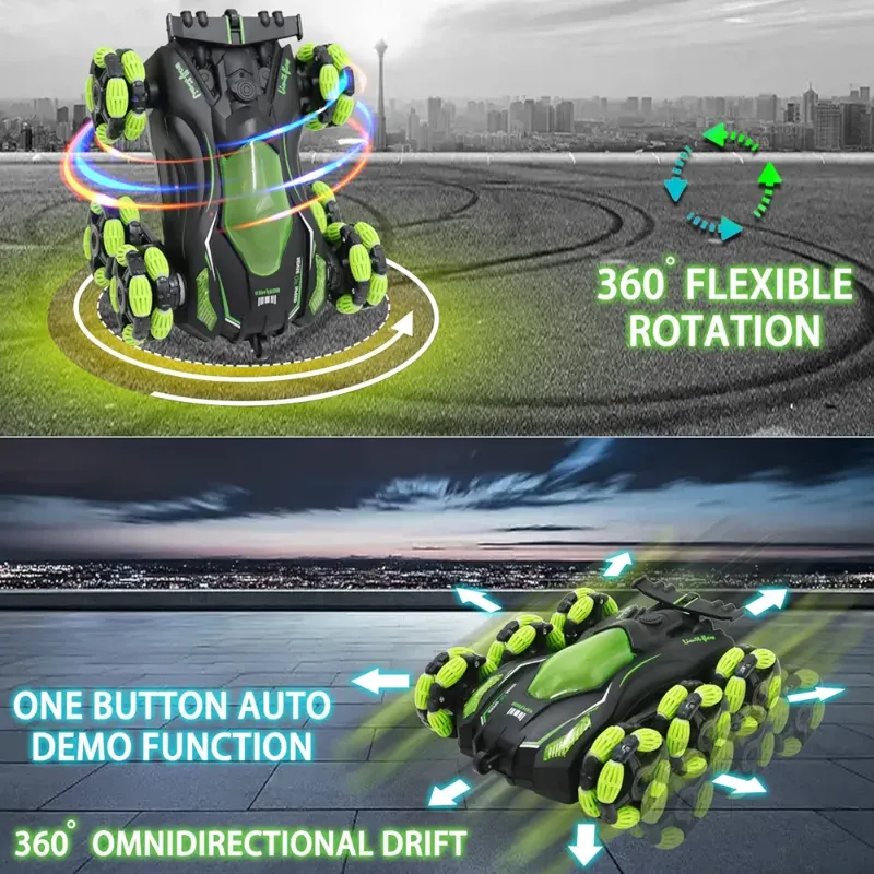 2.4GHZ 4WD 8 Wheels Stunt Remote Control Spray Truck High Speed and quality (S882)