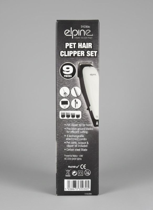 Imported Elpine Pet Dog Cat Electric Hair Clipper Set 9 Pieces