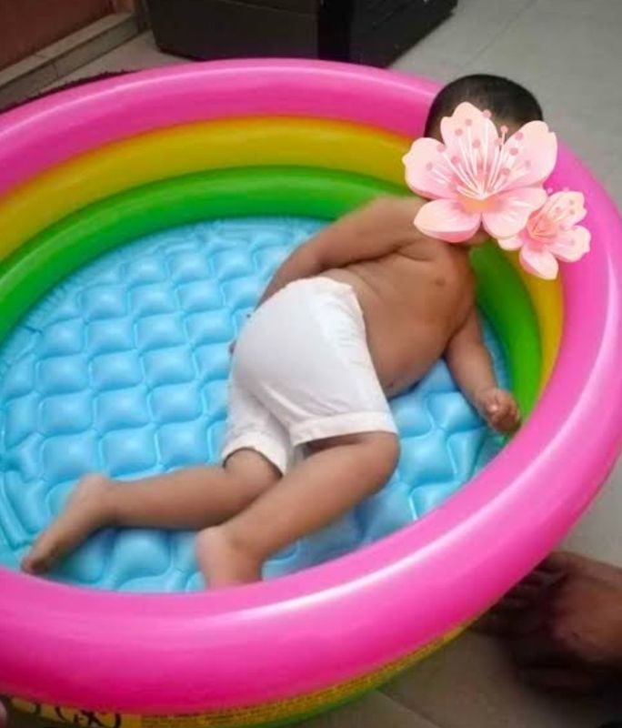Intex Inflatable Swimming Pool Wet set Collection Bath Tub For Children 34x10 inch 0 to 5 age TM(58924)