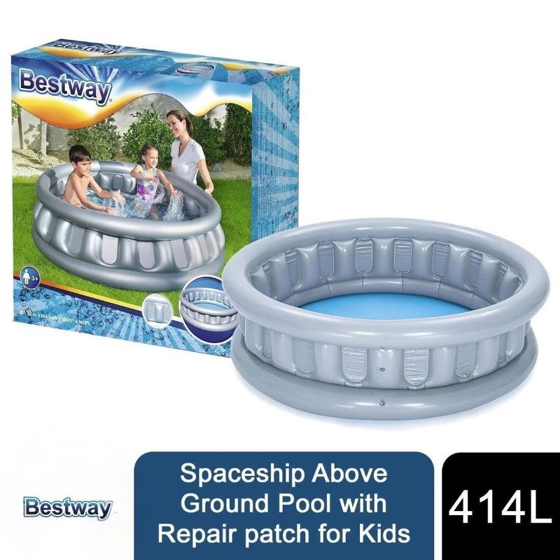 Bestway Swimming Pool, 1.5m Spaceship Above Ground Pool with Patch Repair Kit TM(51080)