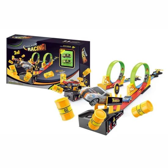 Track Racing Set With 360° Loops  High-Speed (D663-T001)