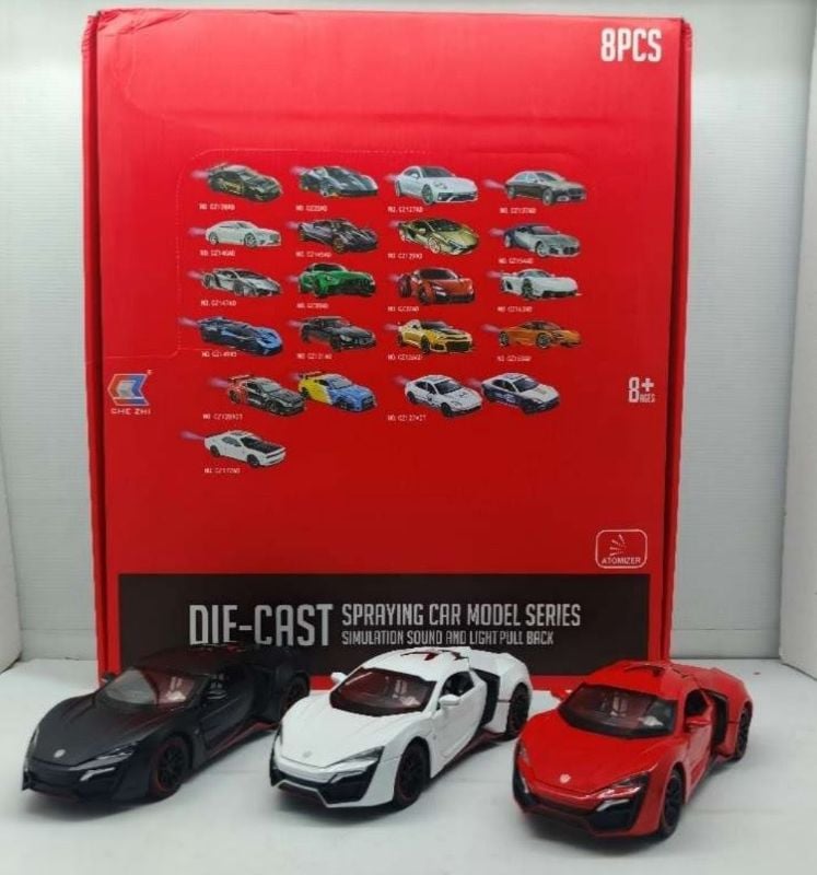 1:24 Lykan Hypersport diecast  spraying car (CZ32AD)