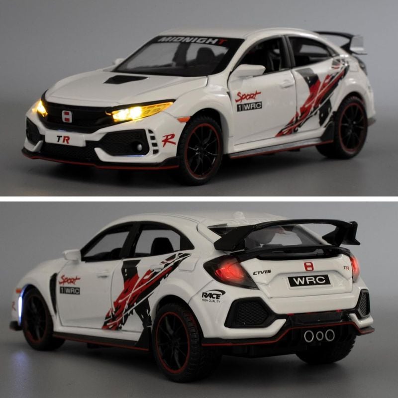 1:32 Honda Civic Diecast Model car open doors sound light for kids (HONDA TYPER)