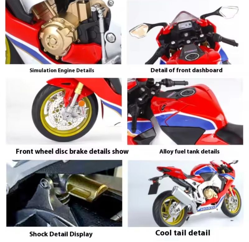 Big 1:9 Honda CBR1000RR motorcycle diecast sound light (109057)