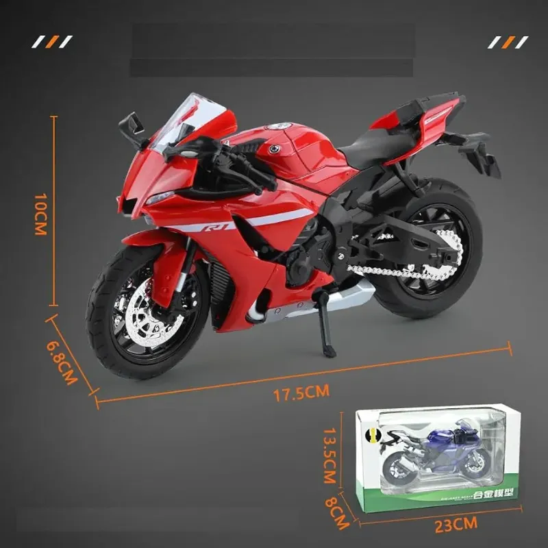 1:12 scale die-cast Yamaha YZF R1 model motorcycle toy (HX794-1)