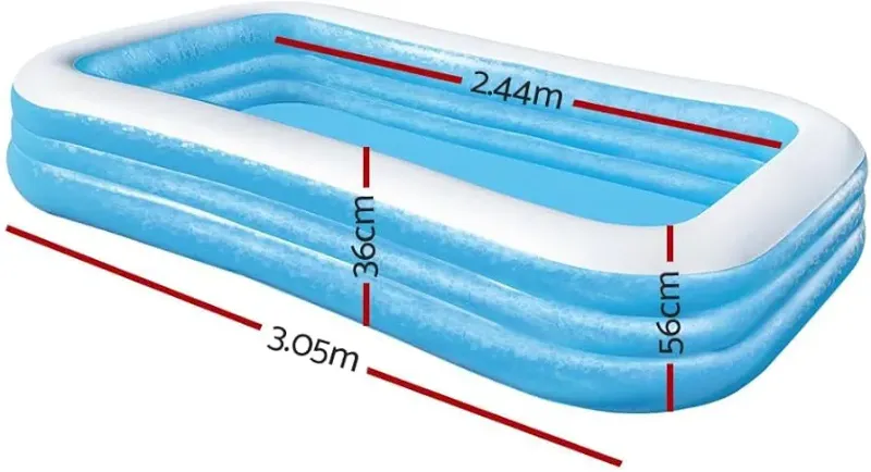 Big Family Swimming Pool Rectangular Inflatable Pool For 5 persons TM (54150)