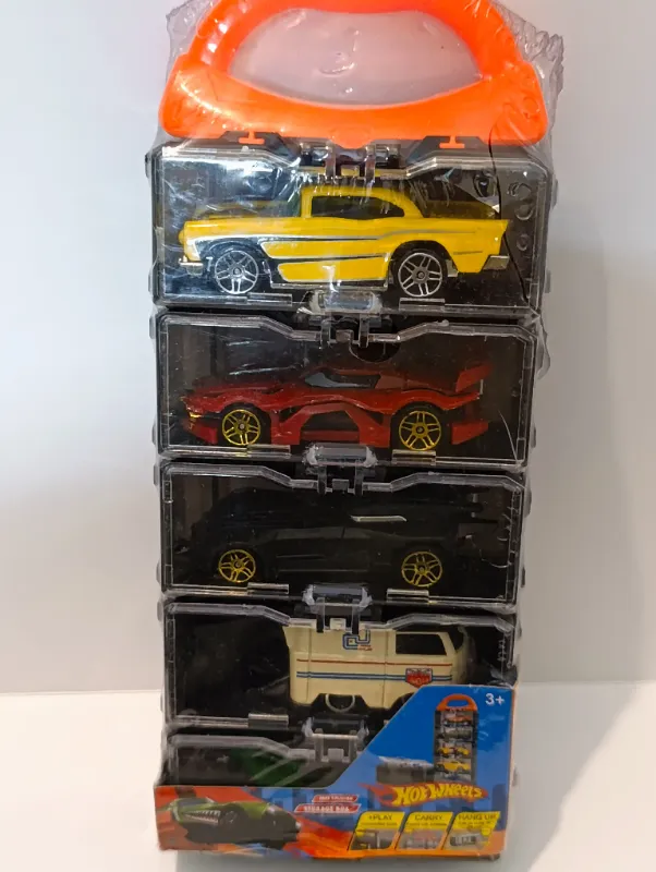 1:64 Hot wheels 5 cars set storage case hanging up