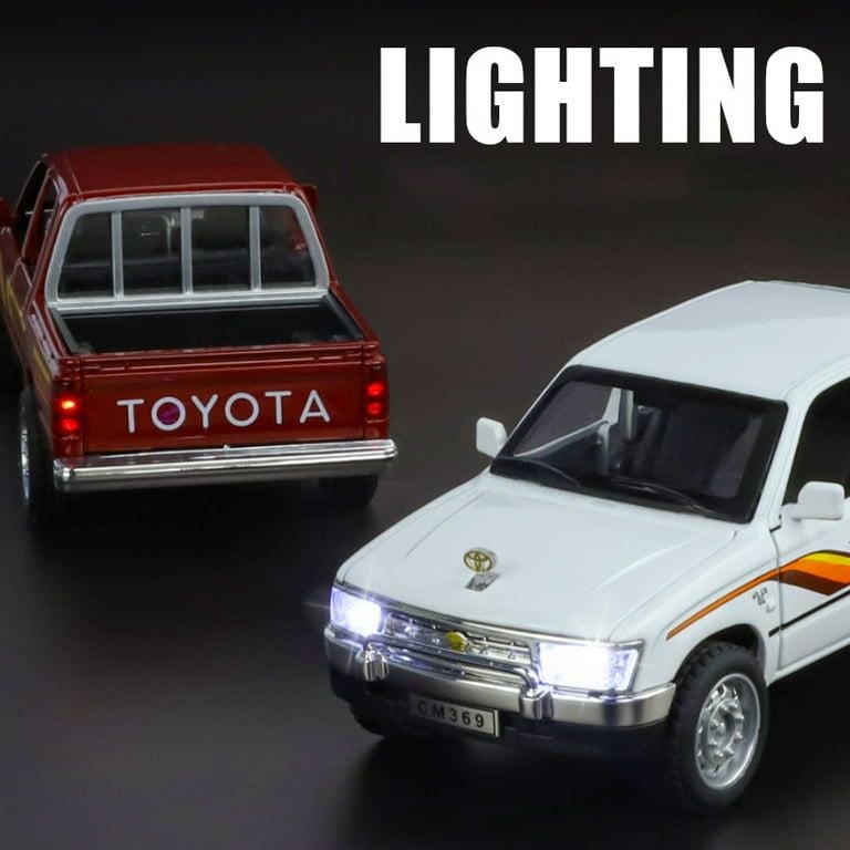 Diecast Classic Toyota Hilux pickup truck 1:32 scale sound light kids birthday toy KT (M369)